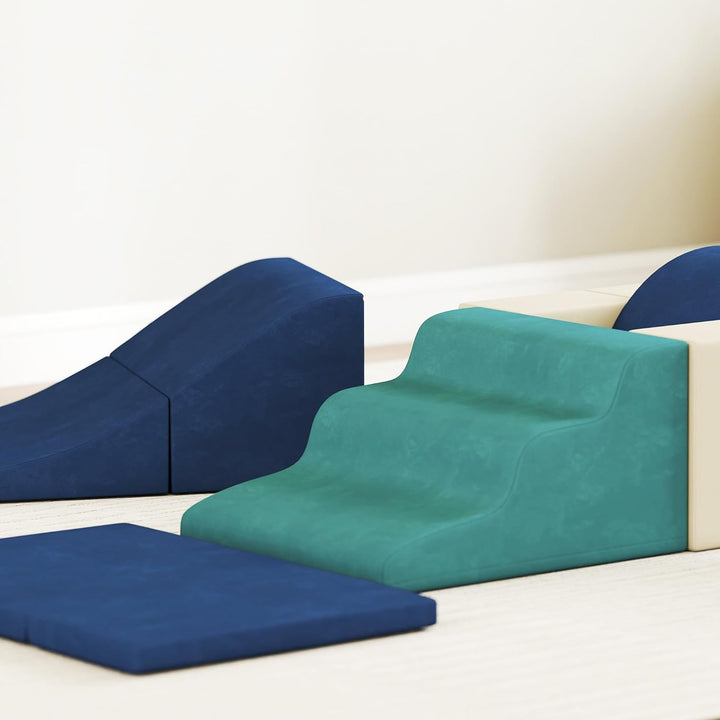 AIYAPLAY Kinder Schaumstoff Bausteine 7er Set Softbausteine Riesenbausteine Klettern Spielsofa Gross