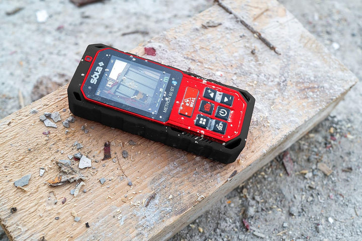 SOLA METRON BT - Laser Entfernungsmesser 30m, 60m, 80m, 120m – Distanzmesser Laser mit Bluetooth Dat