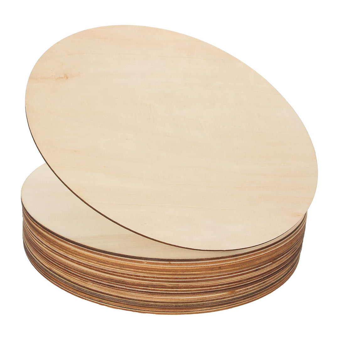 20 Stück Runde Holzscheiben 30 cm, 3mm Dick Holzplatte Rund, Unbehandelte Untersetzer rund Natur Hol