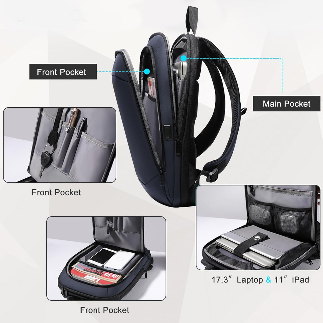 Laptop Rucksack Wasserdichter Gross mit USB-Anschluss Laptoptasche für 17 zoll Backpack Business Her
