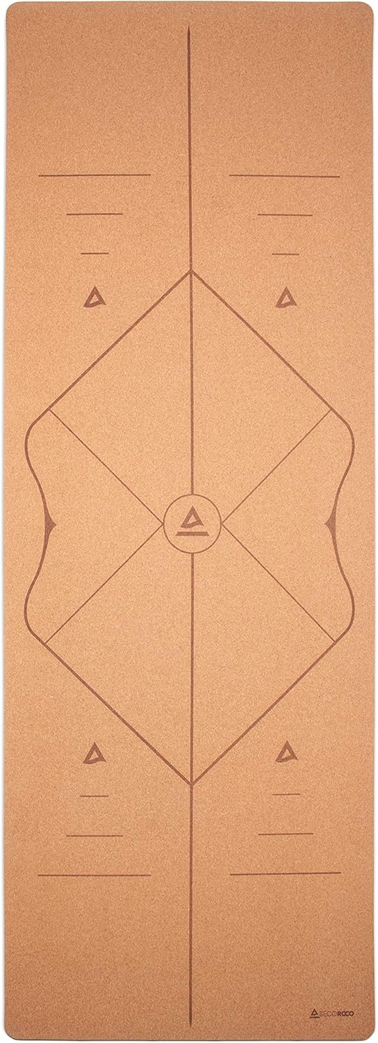 Yogamatte Pro aus Kork, Testsieger Preis/Leistung, extra gross 200x66 cm, getestet mit sehr gut, Tra