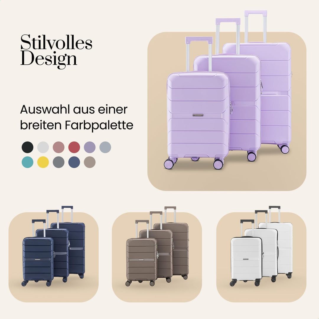 Urban Adventurer Koffer gross 110L – Violett – Hartschalenkoffer XXL mit Zahlenschloss &amp; 4 Rollen Vi