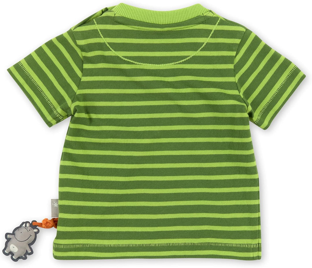 Sigikid Jungen T-Shirt 68 Grün-gestreift/Safari, 68 Grün-gestreift/Safari