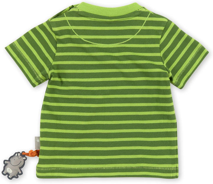 Sigikid Jungen T-Shirt 68 Grün-gestreift/Safari, 68 Grün-gestreift/Safari