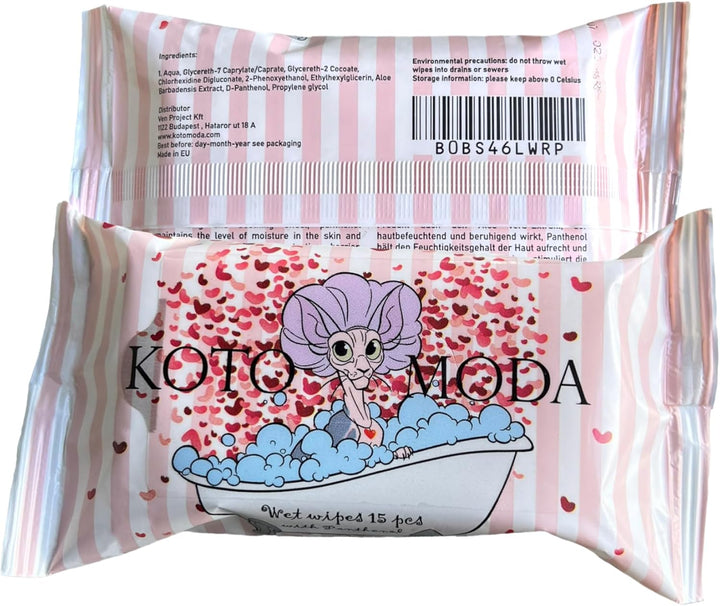 Feuchttücher mit Panthenol für Sphynx Katze für den täglichen Gebrauch (16 Packung/240 Stück) 1 stüc