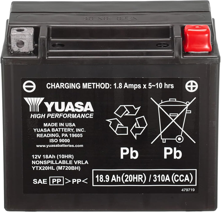 Yuasa YTX20HL-BS (WC) Hochleistungsbatterie, wartungsfrei