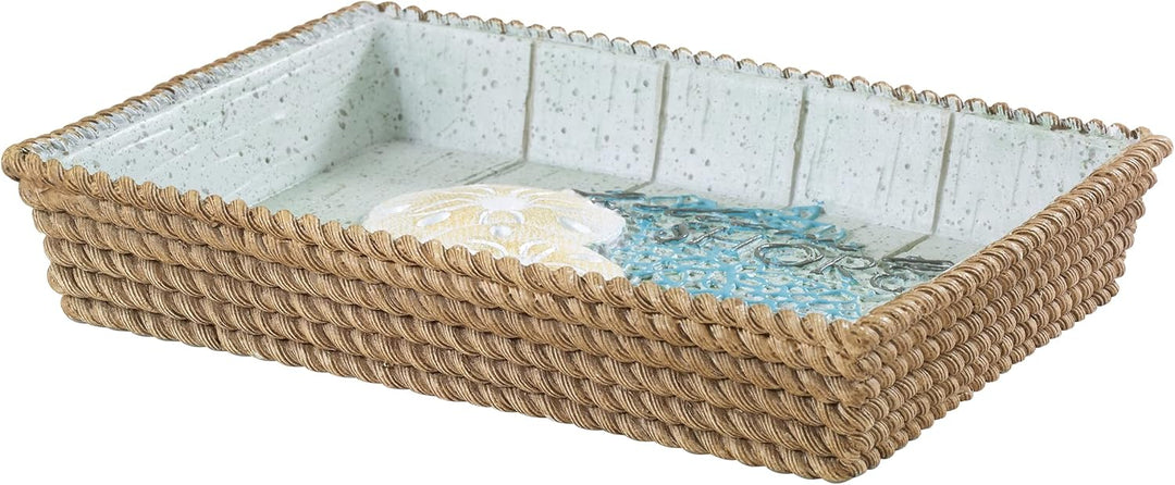 Avanti Linens Beachcomber Collection, Harz, Mehrfarbig, Seifenschale Soap dish Mehrfarbig, Soap dish
