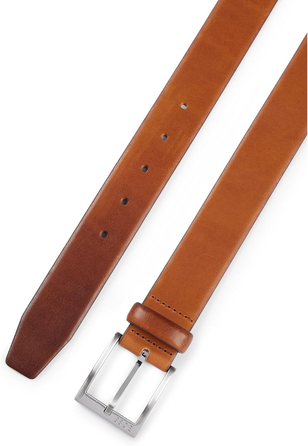 BOSS Herren Erron Sz35 Gürtel aus italienischem Leder mit silberfarbener Schliesse 80 Medium Brown21
