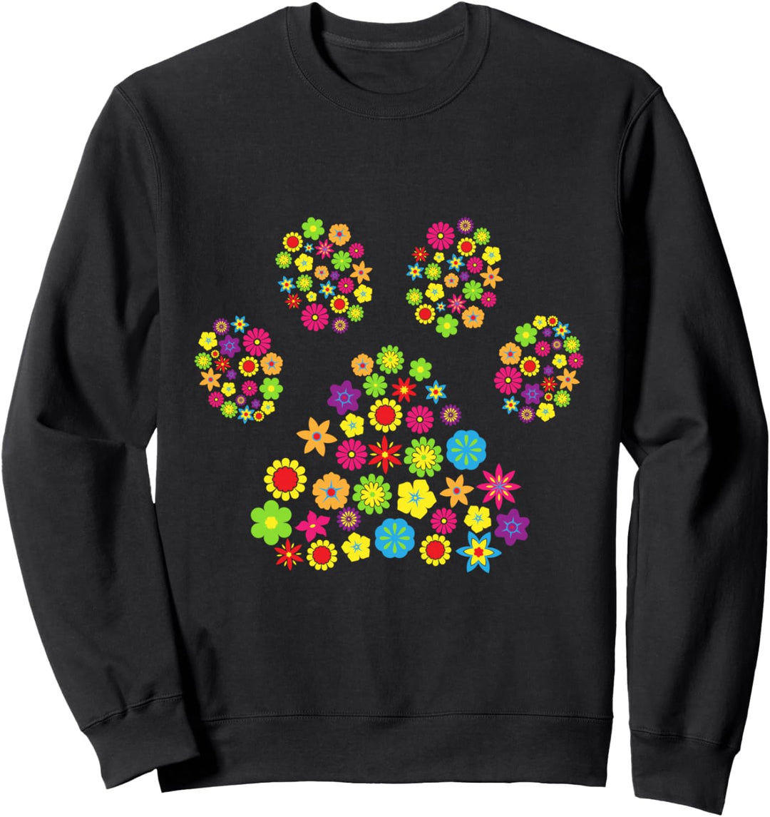 Hundepfote Blumen Hundemama Hundebesitzerin Hundehalterin Sweatshirt