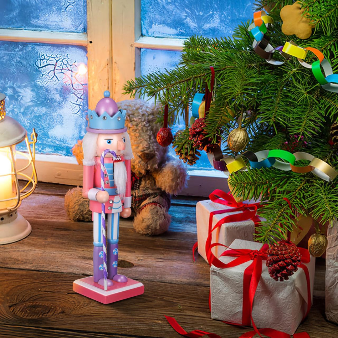 JECOMPRIS Weihnachts-Soldat-Nussknacker-Dekoration Holz 25 4 cm Nussknacker-Figur Weihnachtsdekorati