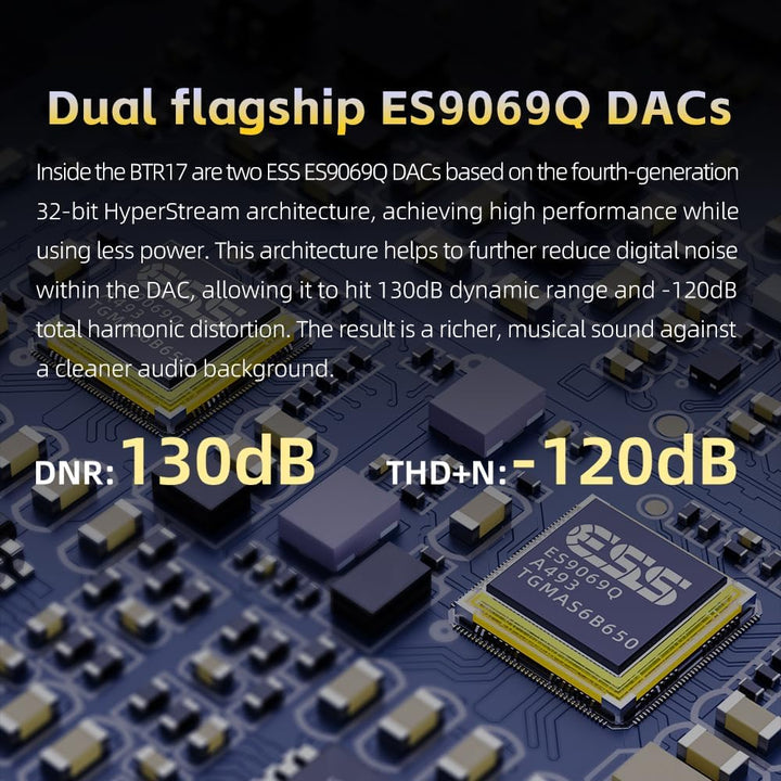 FiiO BTR17 Bluetooth 5.4 USB DAC AMP mit LDAC, aptX Lossless, Dual ES9069Q, 10-Band PEQ, THX AAA 78