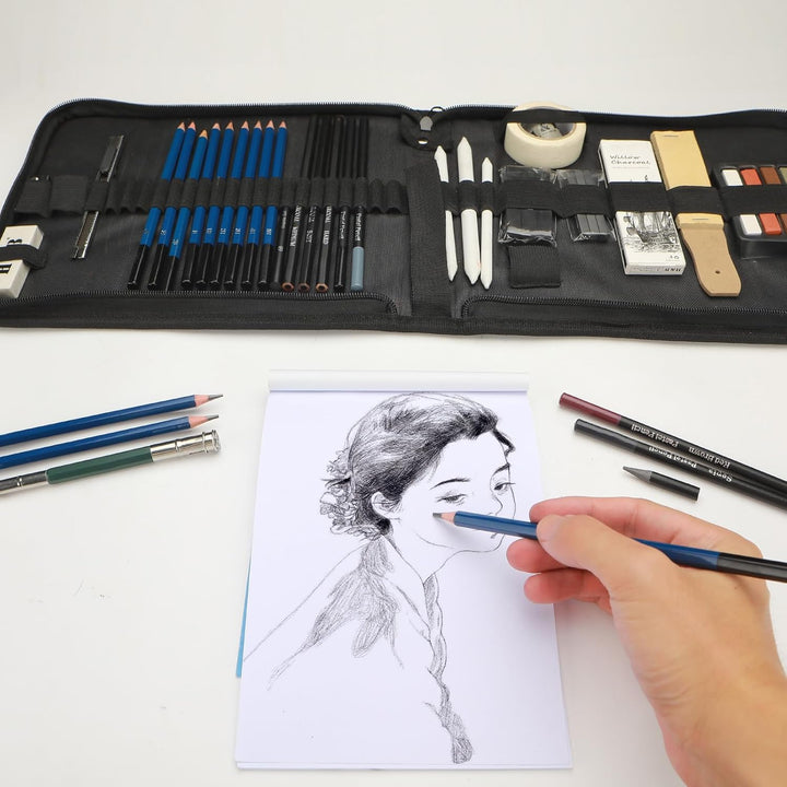 Skizzen Zeichen Bleistift Set,Zeichenstift-Set für Skizzieren und Zeichnen Profi Art Set mit Zeichne