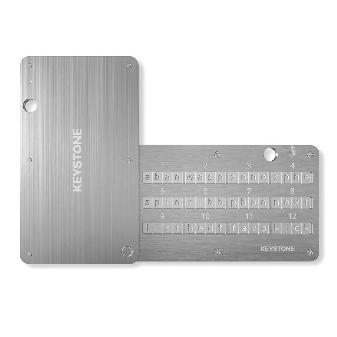 KEYSTONE Crypto Seed Speicher, Crypto Stahl Kapsel Metall Wallet, Cold Speicher Backup, 24 Wörter Bi