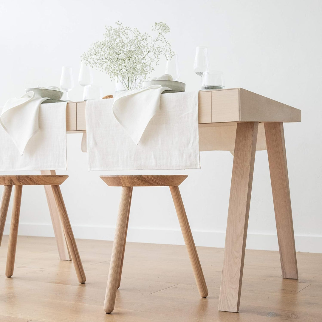 LinenMe 0256205 Tischserviette, 17 x 17, gebrochenes Weiss 42 x 42 cm (4er Set) Gebrochenes Weiss, 4
