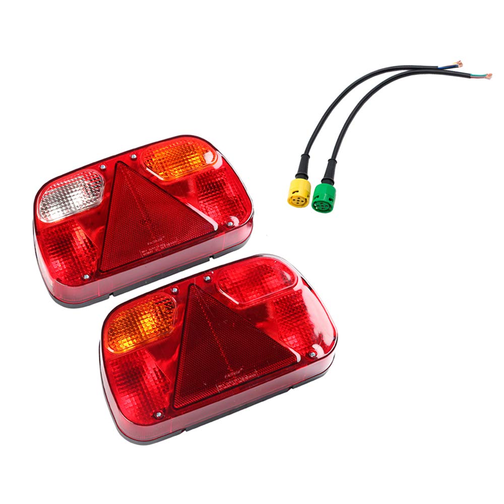 ETUKER 1Pair Anhänger Rückleuchten Kit Anhänger Rückleuchte, 12V Universal Wasserdichte Anhänger Rüc