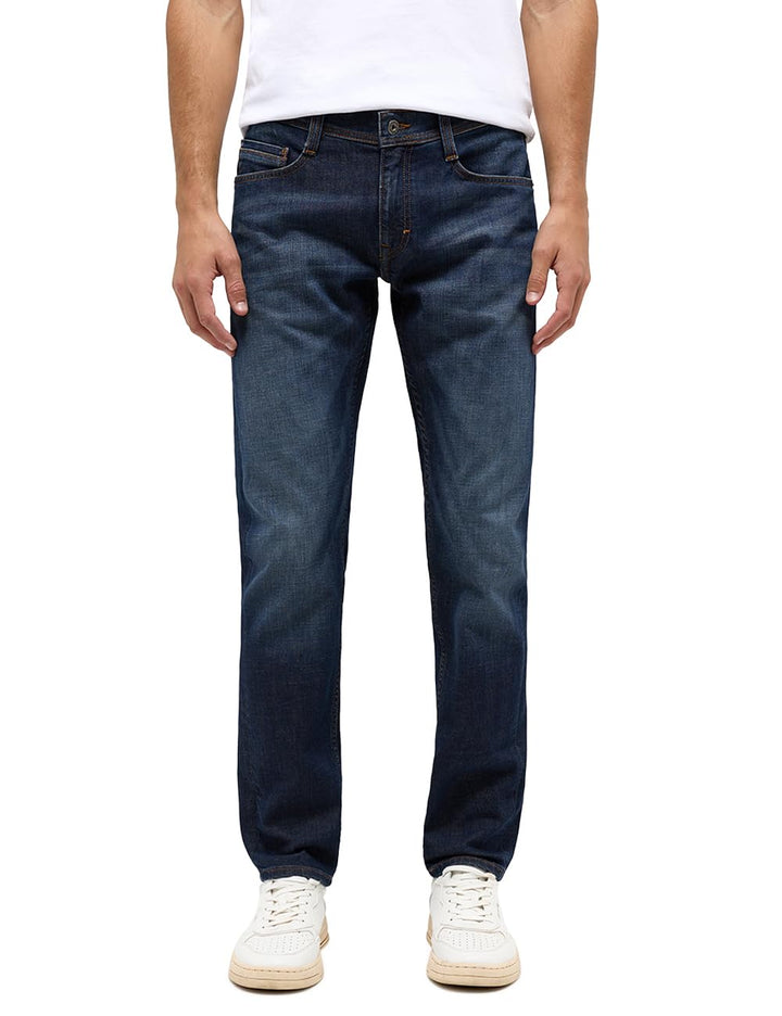 MUSTANG Herren Jeans Hose Oregon Tapered 28W / 32L Dark Rinse Used (593), 28W / 32L Dark Rinse Used