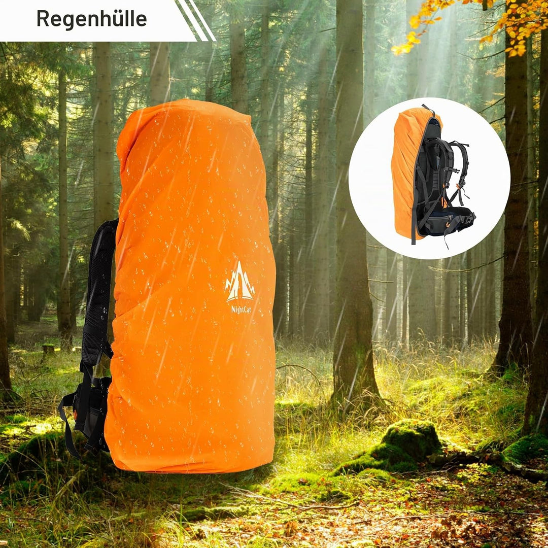 Night Cat Wanderrucksack 70L 90L Rucksack: Trekkingrucksack Reiserucksack Herren Damen Atmungsaktiv