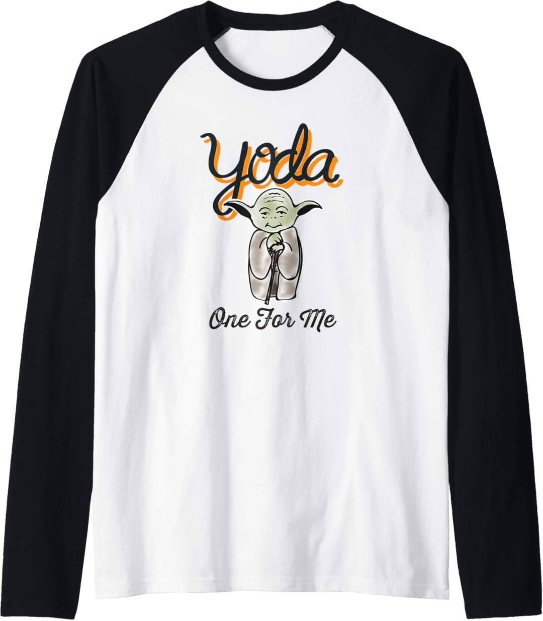 Star Wars Yoda One For Me Watercolor Love Valentine's Day Raglan