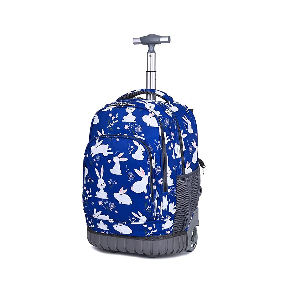 CONPHERON Trolley Rucksack mit Rollen Rolling Schultasche für Mädchen Jungen Schüler Kindergepäck Re