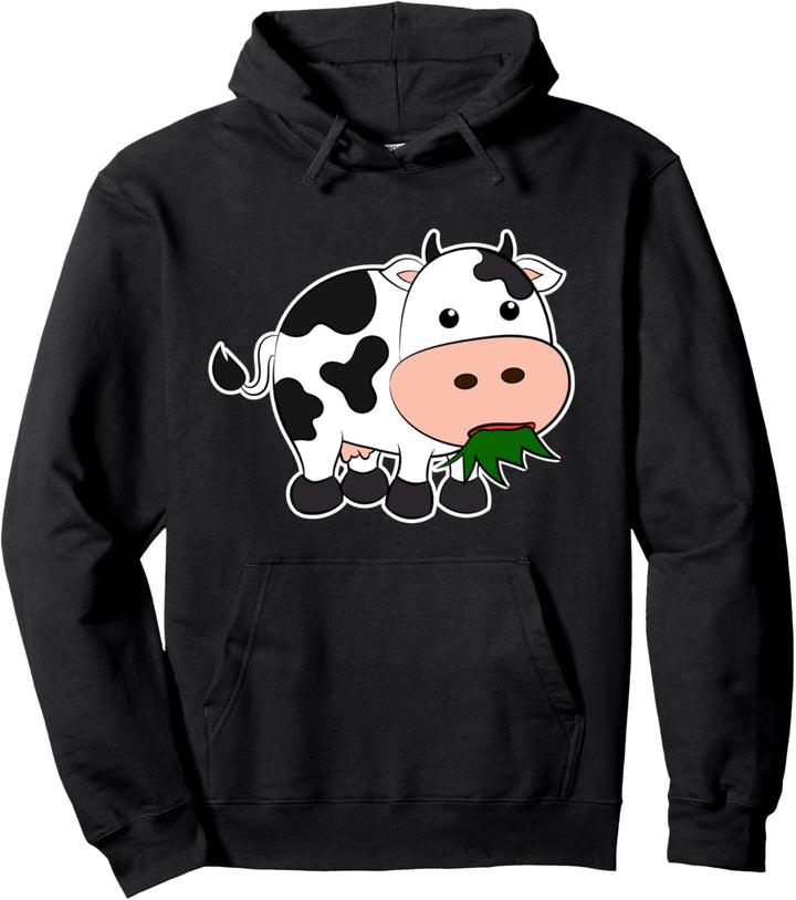 Kuh Gras Bauernhof Tierfreund Vegetarier Hoodie Pullover Hoodie