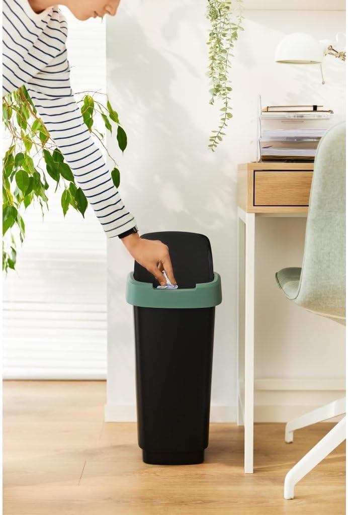 Rotho Twist (50l, Schwarz/Dunkelgrün), Schwarz/Dunkelgrün