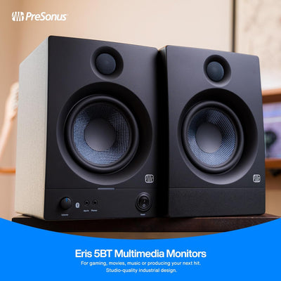 PreSonus Eris 5BT Gen 2 – 5" Desktop-Aktivlautsprecher mit Bluetooth für Multimedia, Gaming und Musi