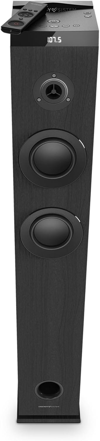Energy Sistem Tower 5 g2 Ebony Lautsprecherturm 65 W und True Wireless Stereo (Bluetooth 5.0, USB/Mi