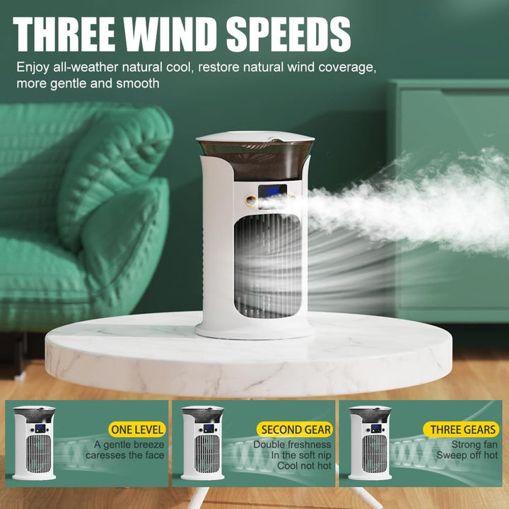 Mobile Klimaanlage Mini Klimagerät, Luftkühler Kleine Klimaanlage Mobil für Zimmer, Air Conditioner