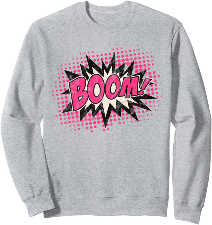 Boom, Comic, Explosion, Sprechblase, Vintage, Retro Sweatshirt