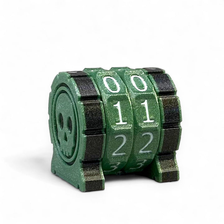 Life Counter Health Tracker für Brettspiele, TTRPGs und Kartenspiele mit Totenkopf-Symbol, kompatibe