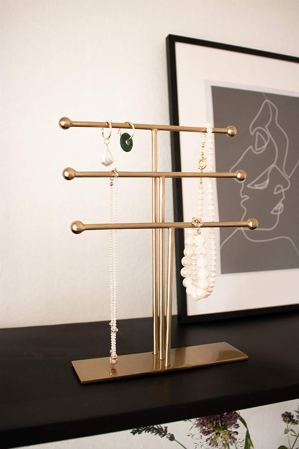 LaLe Living Schmuckständer Ela aus Eisen für Schmuckaufbewahrung von Ketten, Armbänder und Ohrringe/