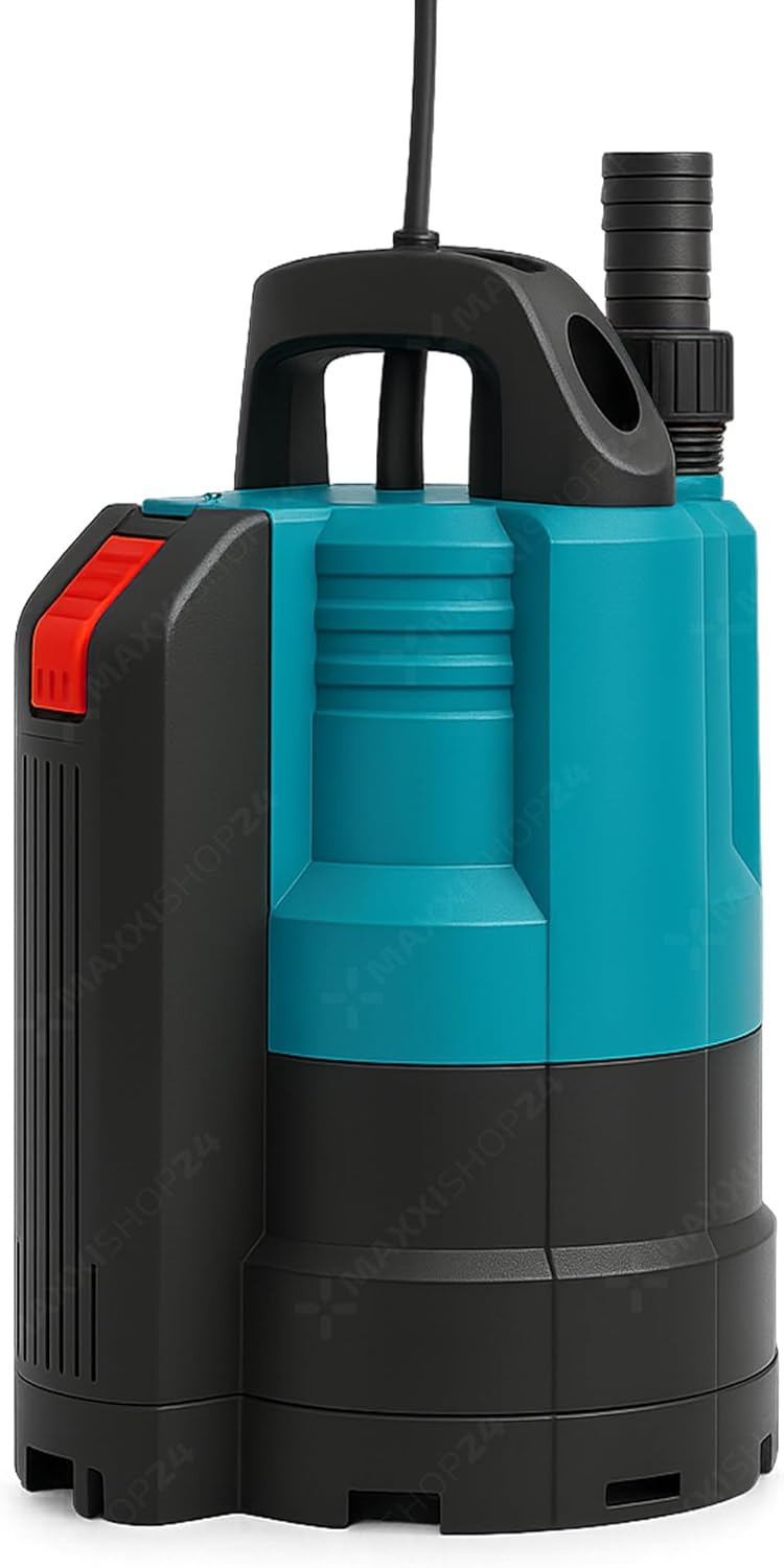 Tauchpumpe 550 Watt 6000l/h Flachsaugend Flachsaugpumpe Poolpumpe Gartenpumpe Wasserpumpe Klarwasser