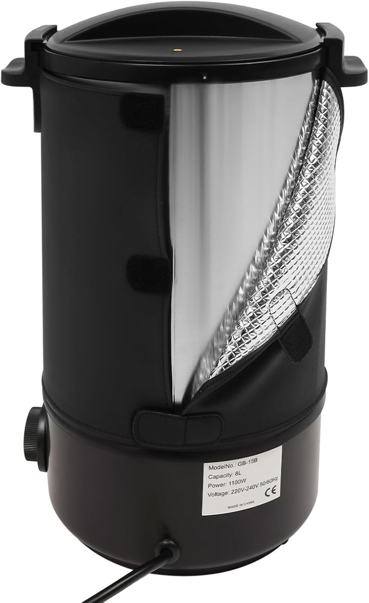 Bagyaluu Wachsschmelzer, 8L Elektrischer Wachsschmelztopf, 1100W, Einstellbare Temperatur, Auslaufha