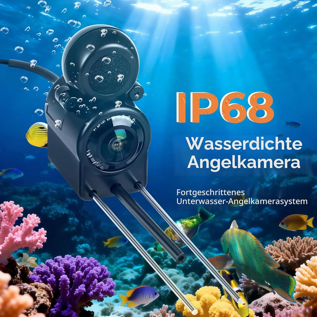 4.3'' IPS Display Fischfinder Unterwasserkamera für Angeln mit 30m Kabel, IR-Nachtsicht & Weitwinkel