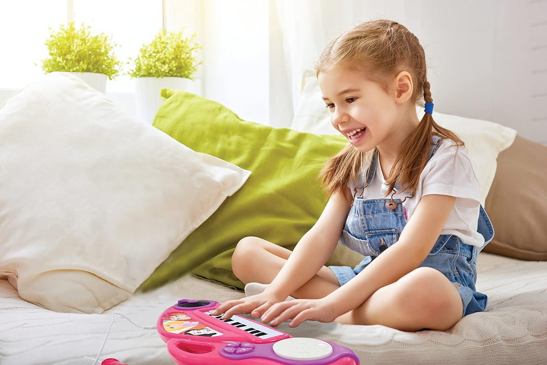 Lexibook, Disney Prinzessin, Elektronisches Klavier für Kinder mit Lichteffekten, Mikrofon, Schlagze