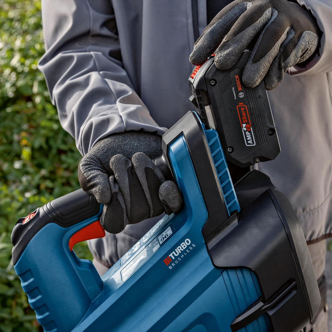 Bosch Professional BITURBO Akku-Gebläse GBL 18V-750 (Volumenstrom von 780 m³/h, Luftgeschwindigkeit