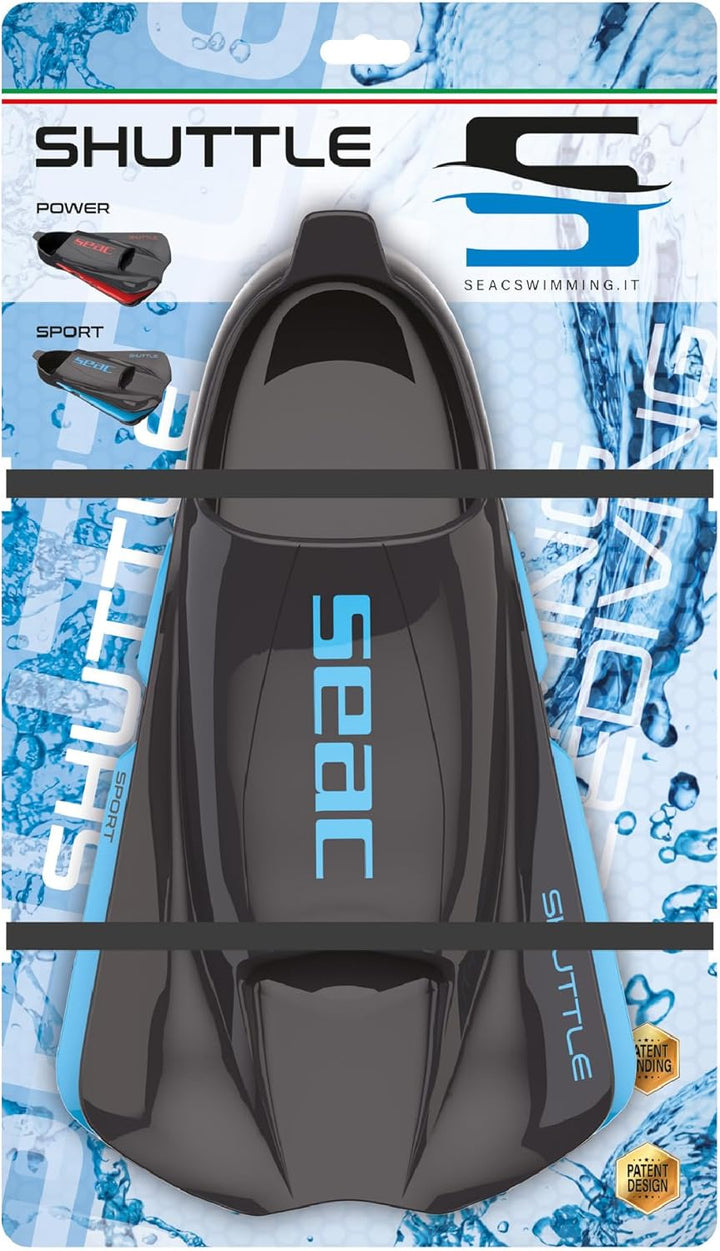Seac Unisex Shuttle Schwimmflossen aus 100% Silikon, kurz, für Kraft- oder Cardio-Training 34/35 EU