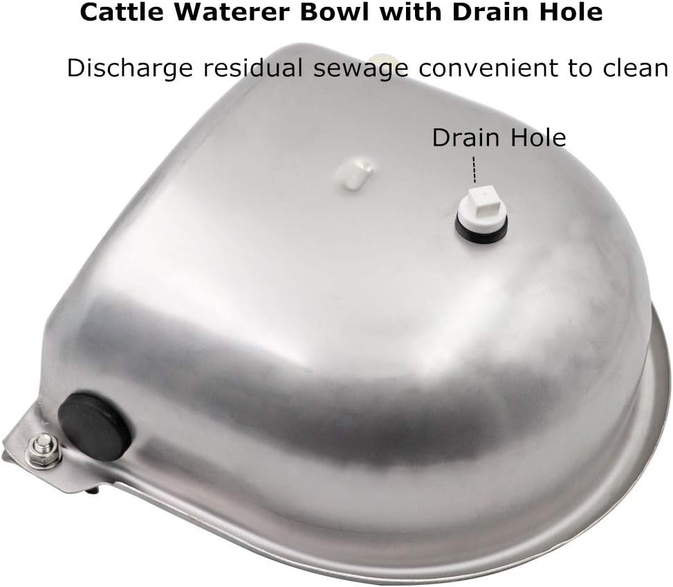MOGOULUA Edelstahl Rindertränke Automatische Kuhtränke Ziegentränke Grosse Kapazität Schaf Viehtränk