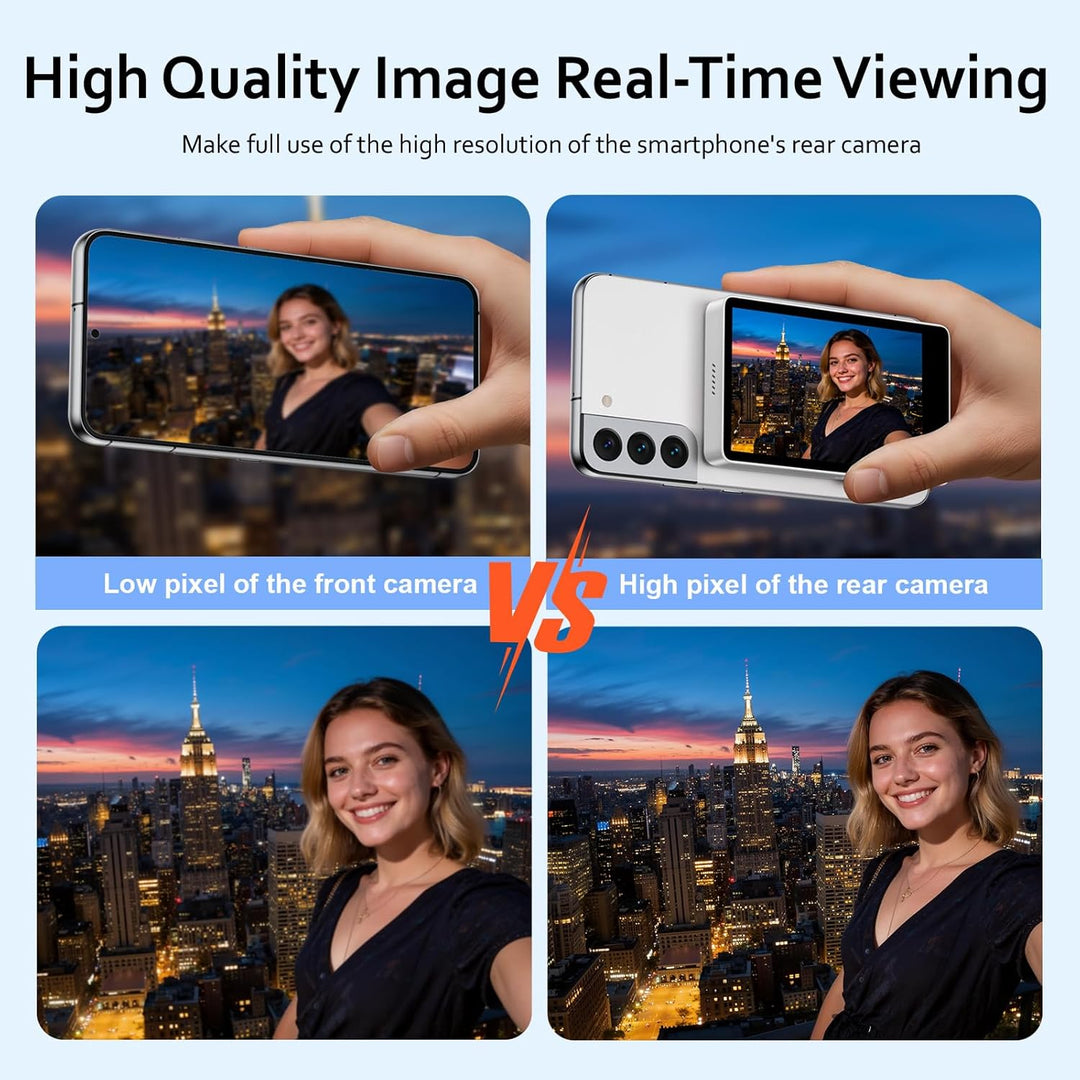 Bettdow Handy Selfie Monitor 3,97“, Magnetischer Smartphone Vlog Bildschirm für iPhone & Android Tel