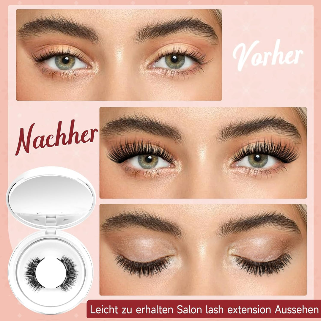 Higu clace Magnetische Wimpern,Magnet Wimpern Ohne Eyeliner,Magnetische Wimpern mit Applikator,Wimpe