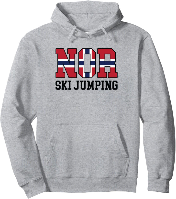 Norwegen-Flagge Skipullover - Norwegischer NOR Ski Jumping Pullover Hoodie