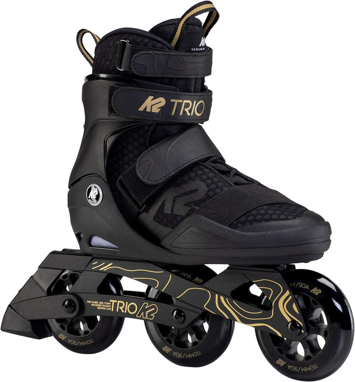 K2 Skates Unisex Inline Skates TRIO 110, black - gold, 30F0133 EU: 47 (UK: 11.5 / US: 12.5) black -