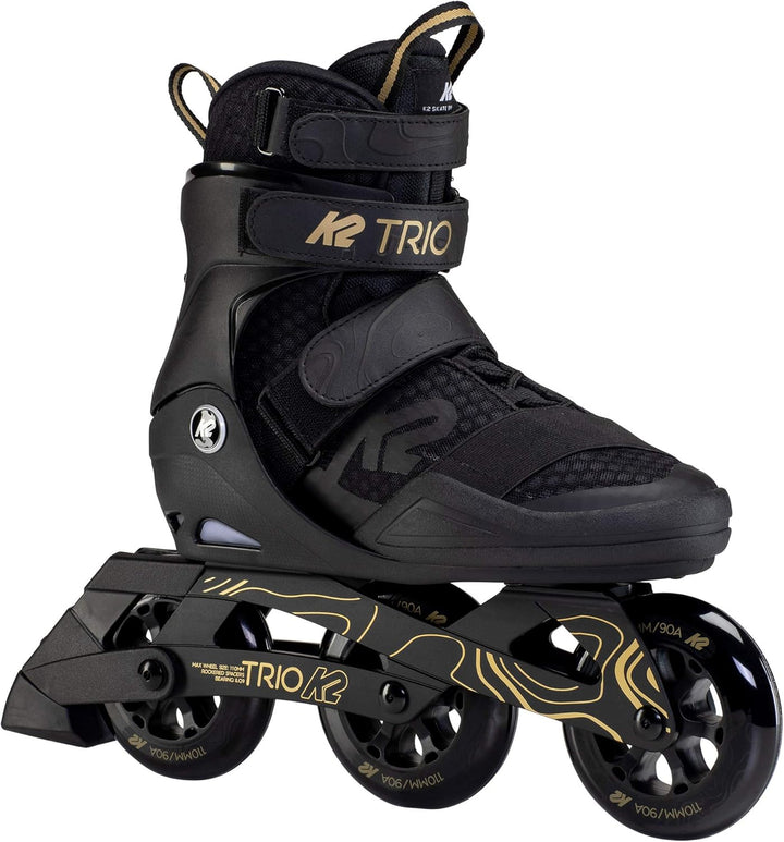 K2 Skates Unisex Inline Skates TRIO 110, black - gold, 30F0133 EU: 44 (UK: 9.5 / US: 10.5) black - g