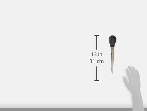 Ibili Bratensaftspritze-Set 26 cm aus Edelstahl/Silikon, schwarz/weiss/silber, 26 x 11 x 5 cm, 3-Ein