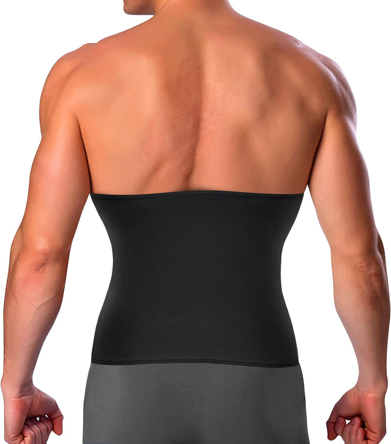 Bingrong Bauchweggürtel Fitnessgürtel für Herren Sport Korsett Waist Trainer Bauchweg Body Shaper Sa