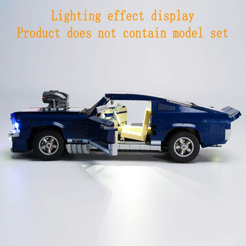 GEAMENT Verbesserte Version Blocks LED Licht-Set für Creator Expert Ford Mustang Car Building Model