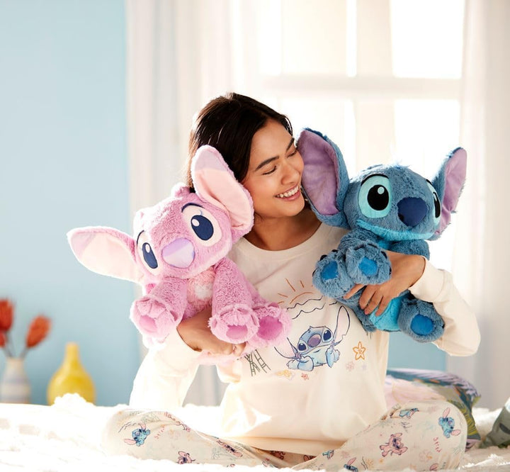 Disney Store Stitch Offizielles mittelgrosses Kuscheltier für Kinder, 38 cm, Kuscheltier mit Sticker