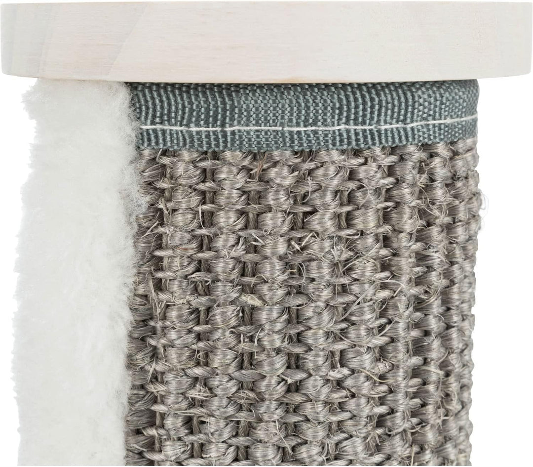 TRIXIE Kletterstufe zur Wandbefestigung, Sisal/Holz, Grau, Katze, 18x18x22 cm, Innenbereich
