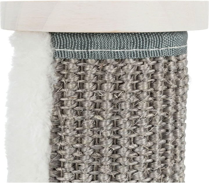 TRIXIE Kletterstufe zur Wandbefestigung, Sisal/Holz, Grau, Katze, 18x18x22 cm, Innenbereich