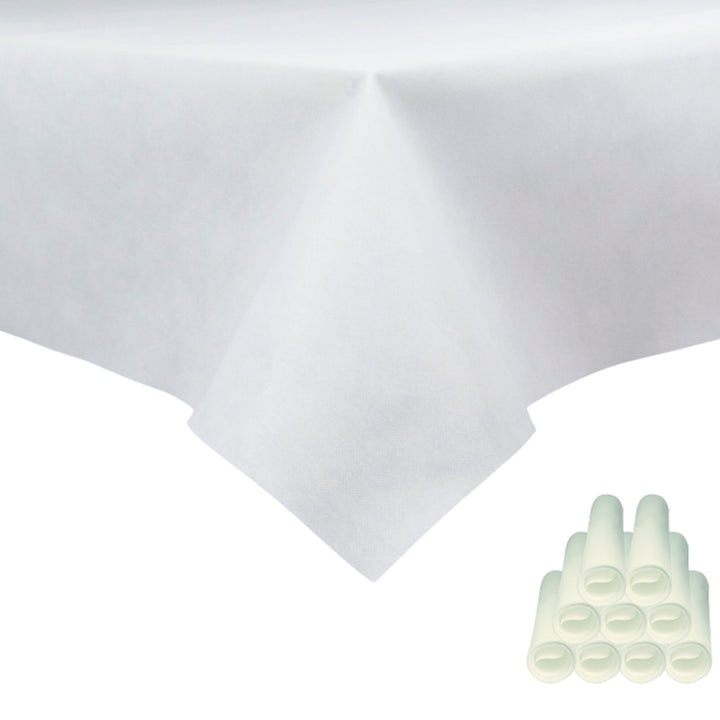 Sensalux Tischdecke, abwaschbar, Vorteilspack, 10 Stück, 1,18m x 2,5m, Weiss 1,18m x 2,5m Weiss, 1,1